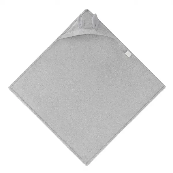 MAYLILY Bamboo Baby Towel Bunny Grey