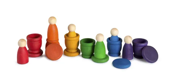 Grapat - Wooden Nins (Peg People) , Mates (Cups) & Coins 2