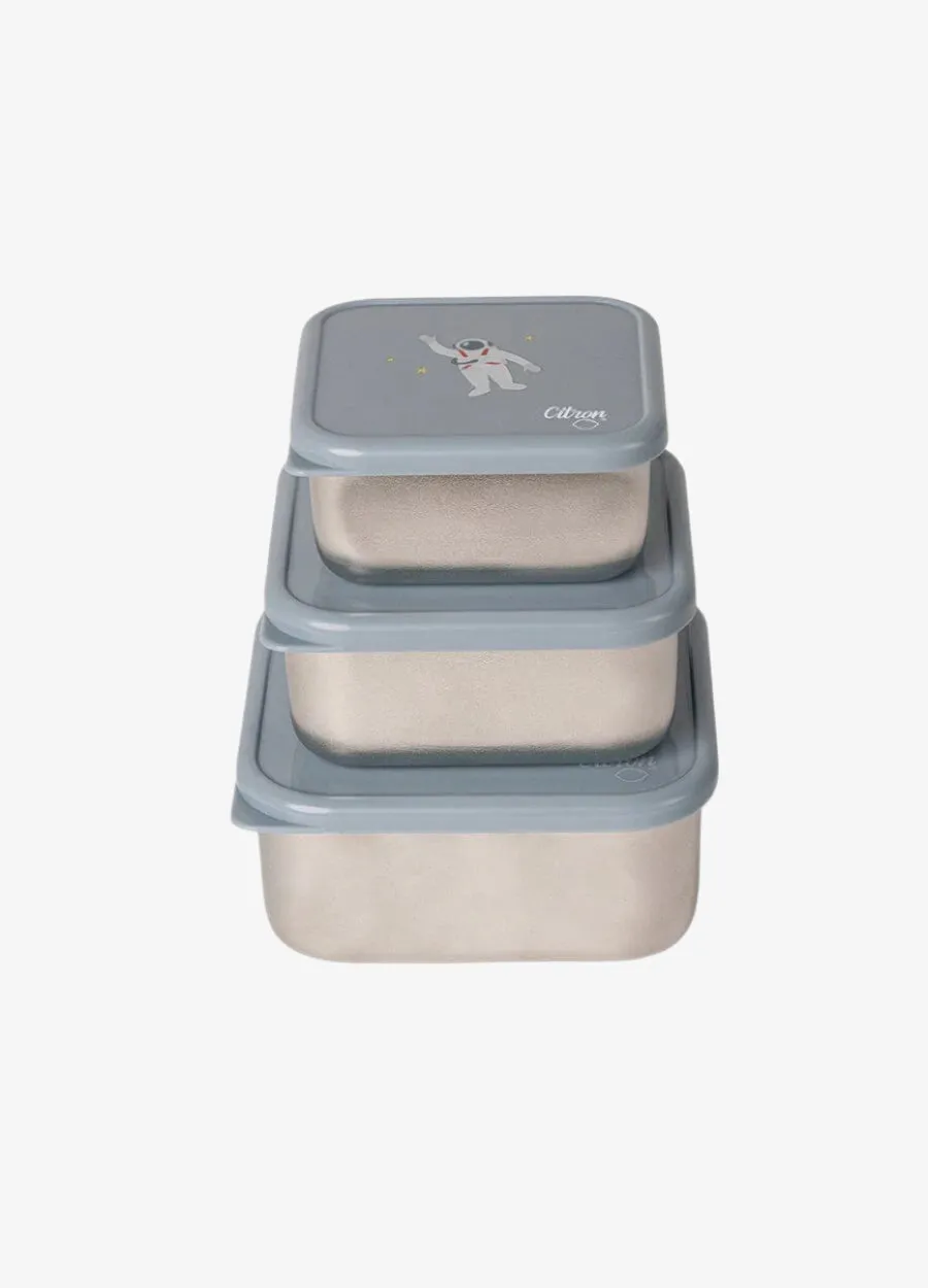 CITRON Space Stainless Steel Nesting Stackable Lunchbox CITRON Space Stainless Steel Nesting Stackable Lunchbox