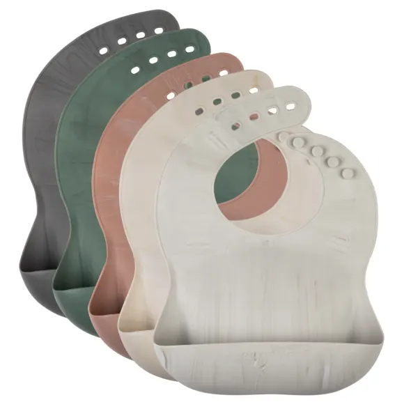 Eeveve Silicone Bib Marble Powder Blush 2