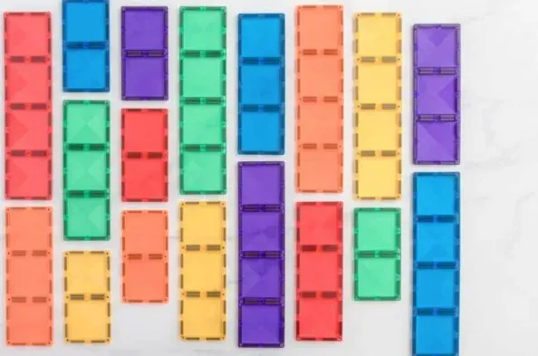 Connetix Magnetic Tiles STEAM toy - Rectangle Pack - 18pc - Rainbow 2 Connetix Magnetic Tiles STEAM toy - Rectangle Pack - 18pc - Rainbow 2
