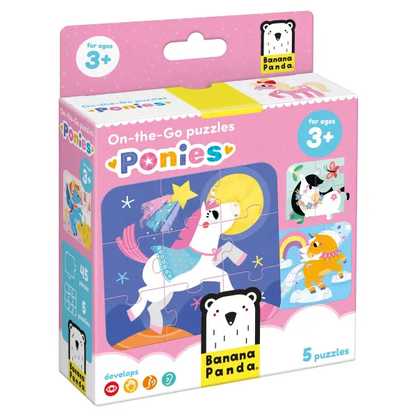 BANANA PANDA 6 On-the-go Puzzles - Ponies