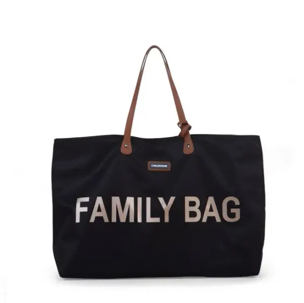 Childhome Family Nursery Bag Black & Gold