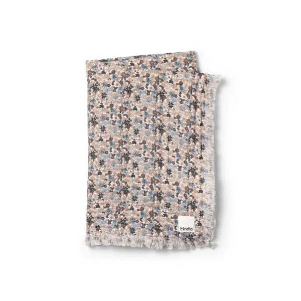 ELODIE - Soft Cotton Blanket - Blue Garden ELODIE - Soft Cotton Blanket - Blue Garden