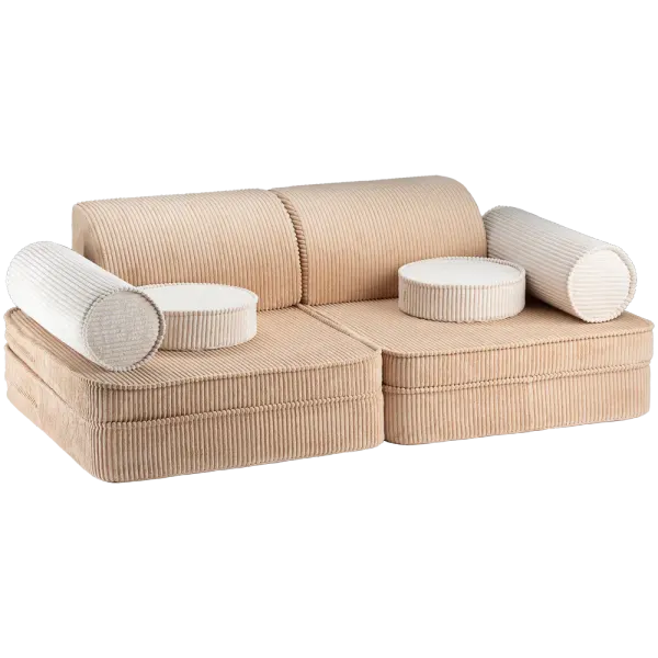 Wigiwama Settee - Modular Kids Sofa - Brown Sugar