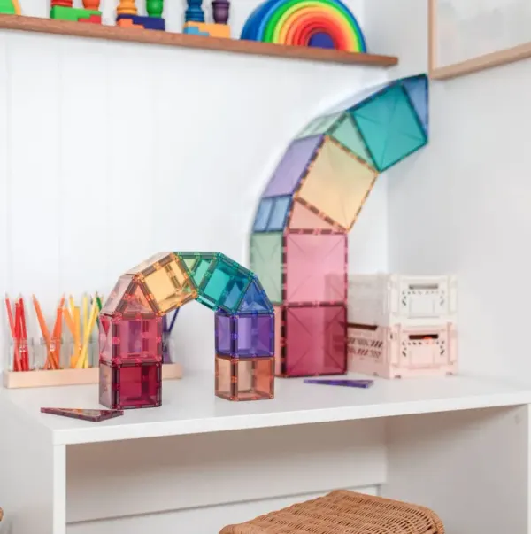 Connetix Magnetic Tiles - 64 Piece Starter Pack - Pastel 2 Connetix Magnetic Tiles - 64 Piece Starter Pack - Pastel 2