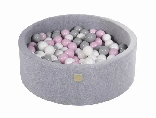 MeowBaby® Grey Princess Round Ball Pit + 200 balls