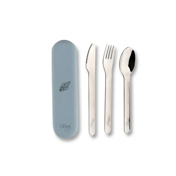 CITRON Stainless Steel Cutlery Set - Dusty Blue Space 2