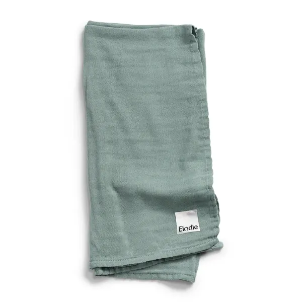 ELODIE - Bamboo Muslin Blanket - Mineral Green ELODIE - Bamboo Muslin Blanket - Mineral Green
