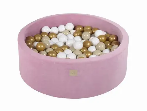 MeowBaby® Pink Rapunzel Velvet Round Ball Pit + 200 balls