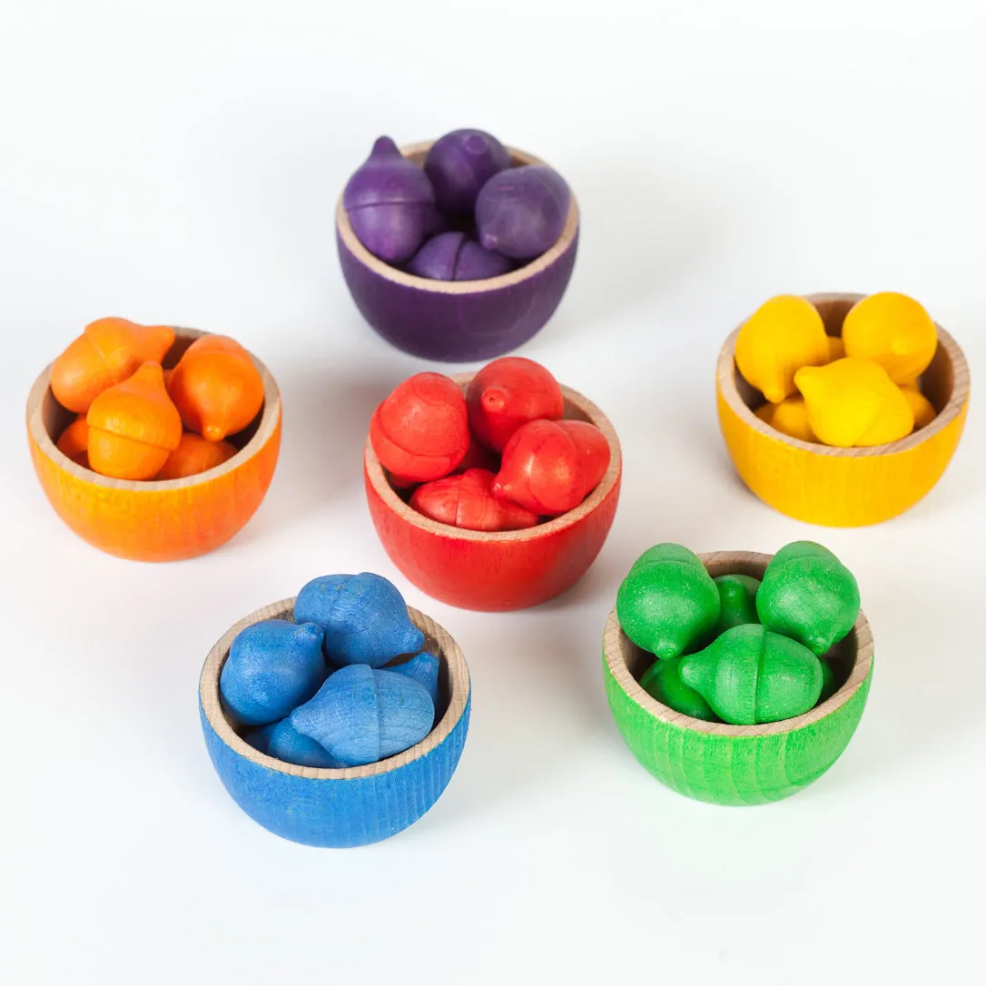 Grapat - Wooden Bowls & Acorns Set Grapat - Wooden Bowls & Acorns Set