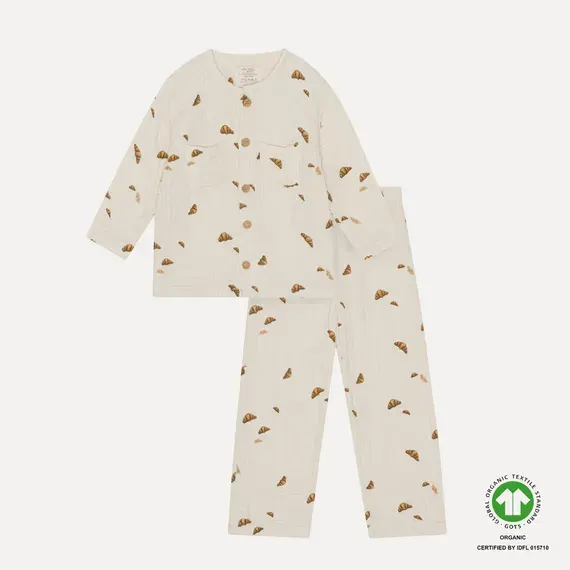 VAC VAC Studio - Unisex GOTS Muslin Pyjamas - Croissants