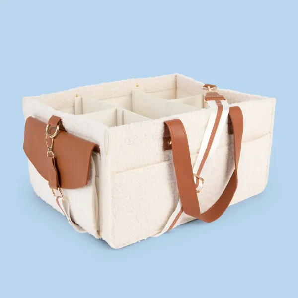 Bunnie Caddie: Teddy White | the Luxurious Nappy Caddie