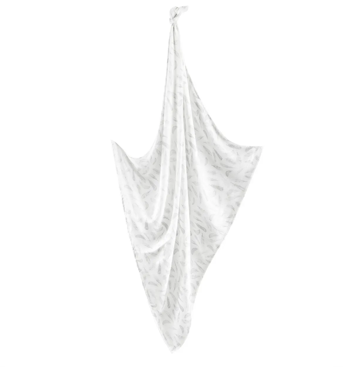 MAYLILY Anti-Mosquito Bamboo Muslin Swaddle - Silver Feathers 120x120 MAYLILY Anti-Mosquito Bamboo Muslin Swaddle - Silver Feathers 120x120