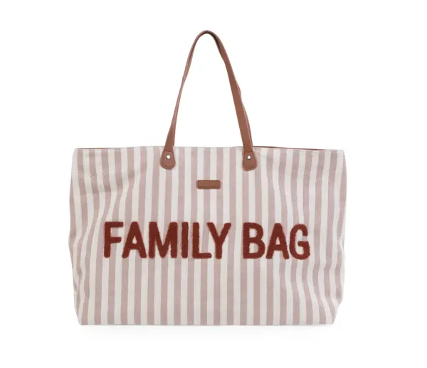 Childhome Family Nursery Bag Beige Terracota Stripes
