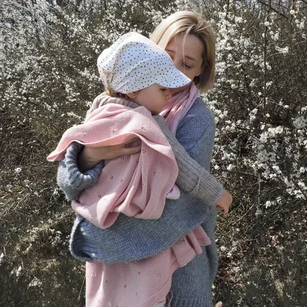 Maylily Merino Wool "Merinolove" blanket - Pink 2