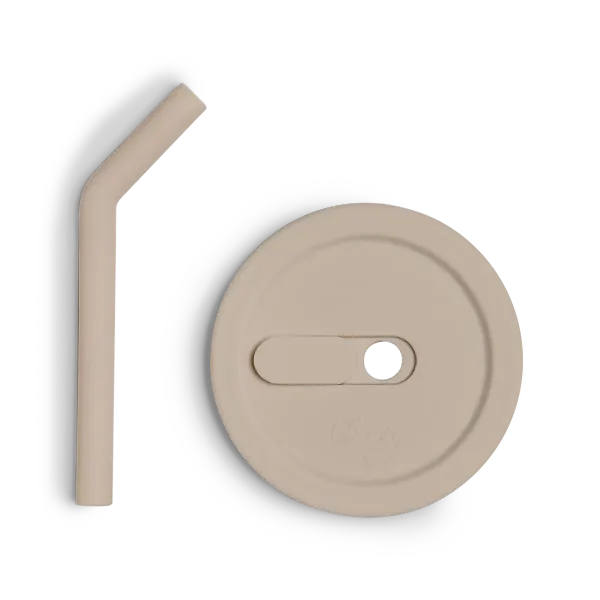 CITRON - Silicone cup cover & straw - Beige (*CUP NOT INCLUDED) 2