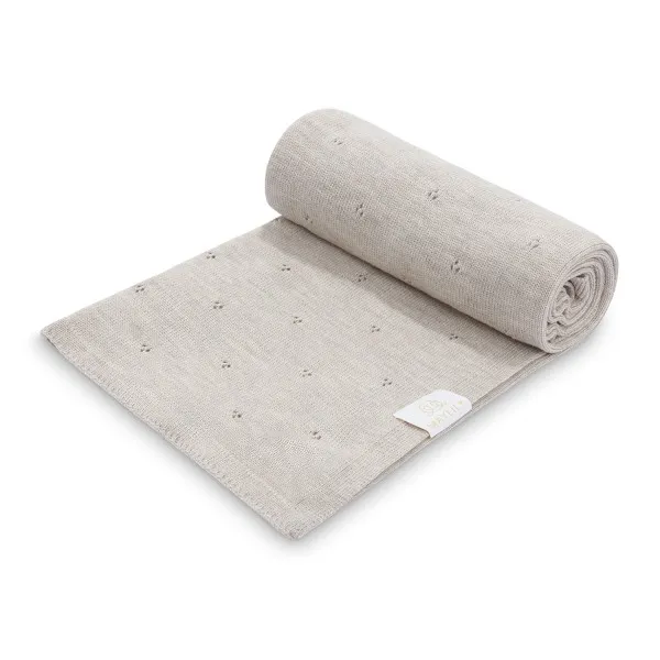 Maylily Merino Wool "Merinolove" blanket - Beige Maylily Merino Wool "Merinolove" blanket - Beige