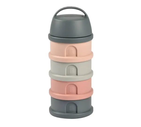 BEABA Formula/Snack Container & Dispensers -Mineral Grey/Pink