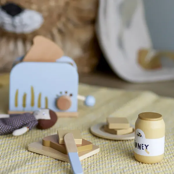 Bloomingville Adda Morning Toast & Honey Wooden Food set 2 Bloomingville Adda Morning Toast & Honey Wooden Food set 2
