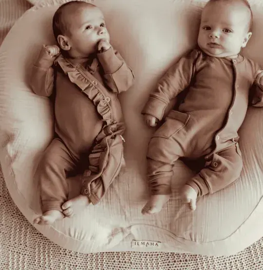 Ilmaha - Relax cover for feeding pillow FOR TWINS - hydrofil champagne 2