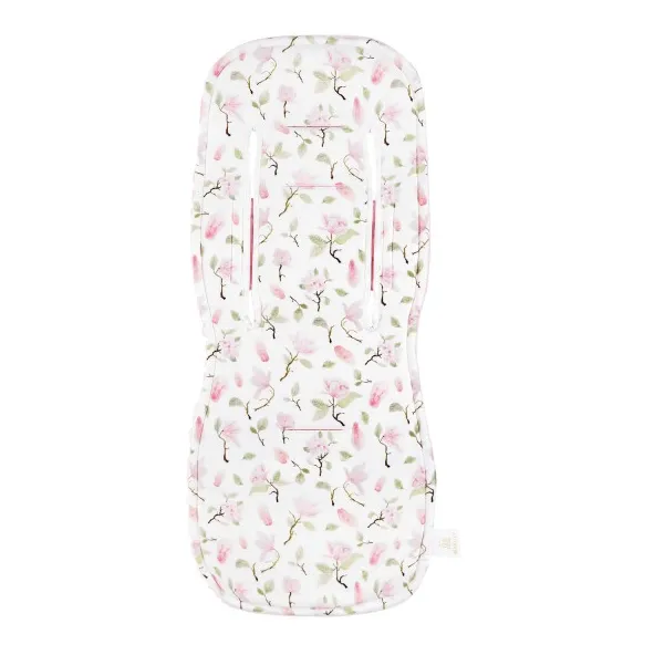 MAYLILY Bamboo Anti-Sweat Breathable 3D Stroller Pad - Pink Magnolias MAYLILY Bamboo Anti-Sweat Breathable 3D Stroller Pad - Pink Magnolias
