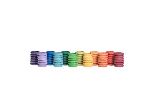 Grapat 72 Wooden Rainbow Rings