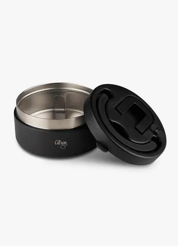 CITRON Triple Wall Insulated Food Jar 400ml with Divider - Black 2