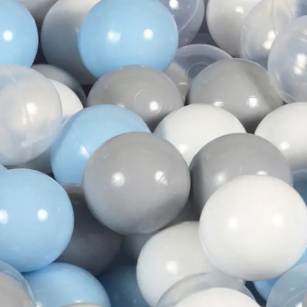 MeowBaby® Blue Bubbly Velvet Round Ball Pit + 200 balls 2