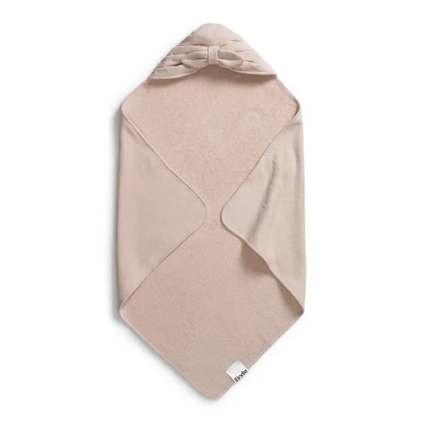 ELODIE - Hooded Towel - Powder Pink Bow