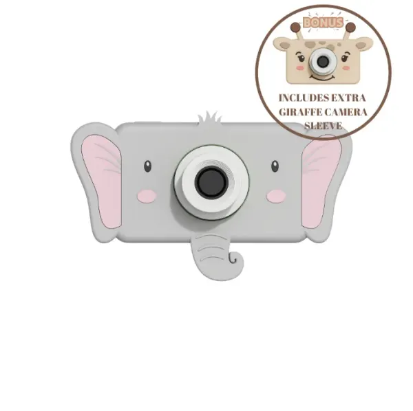 The ZooFamily Zoo Friends - Elephant Digital Kids Camera + Extra Sleeve Giraffe