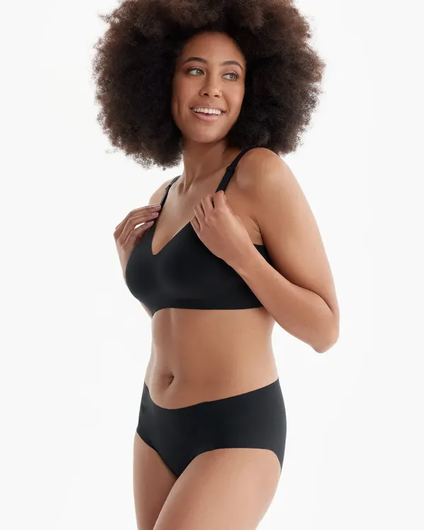 Momcozy Classic Ultra Soft Nursing Bra Black L 2