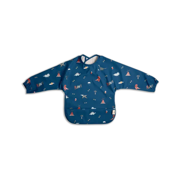 Citron Long Sleeve Bib - Dino