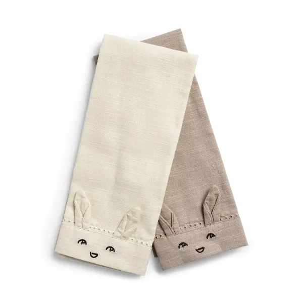 ELODIE - Baby Napkins 2 pieces - Vanilla White/Moonshell