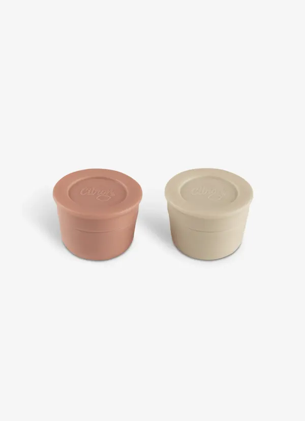 CITRON Mini Sauce containers - Pink & Beige