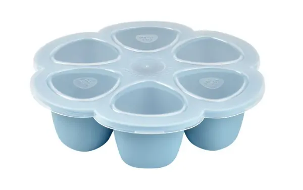 BEABA Small (90ml) Silicone Multiportion Food Storage Pots - Blue