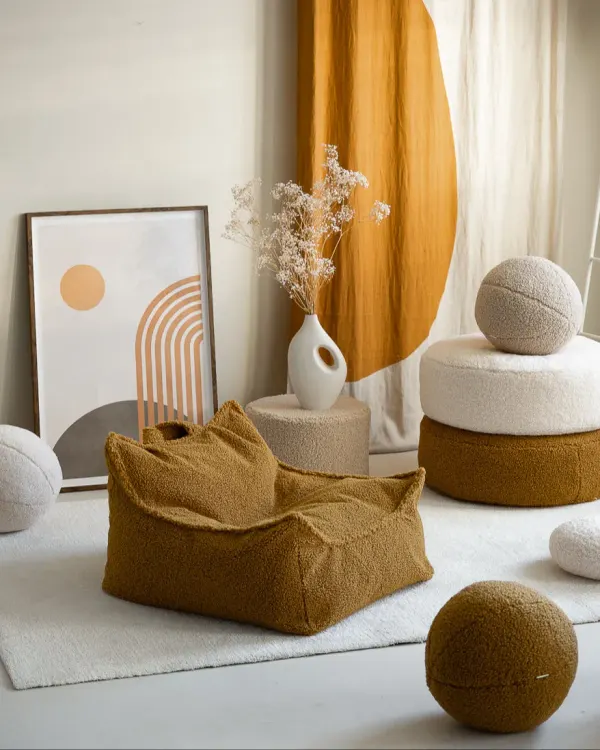 Wigiwama Beanbag Chair - Maple Teddy Boucle 2
