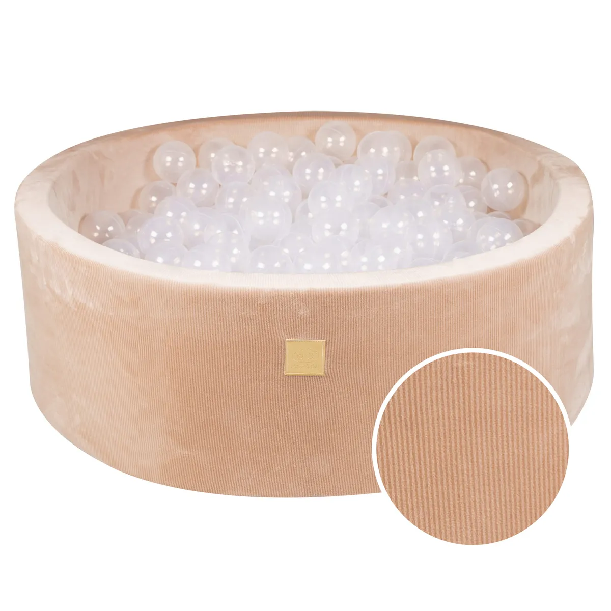 MeowBaby® Luxury Corduroy Round Ball Pit - Sandy Shores MeowBaby® Luxury Corduroy Round Ball Pit - Sandy Shores