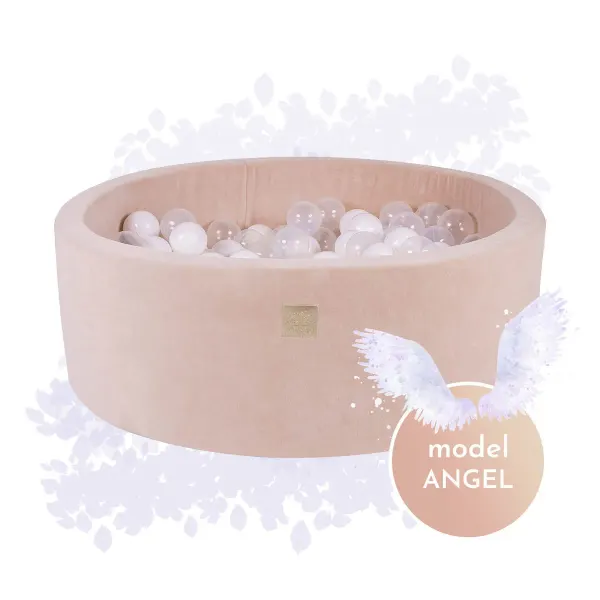 MeowBaby® Angel Velvet Round Ball Pit + 250 balls