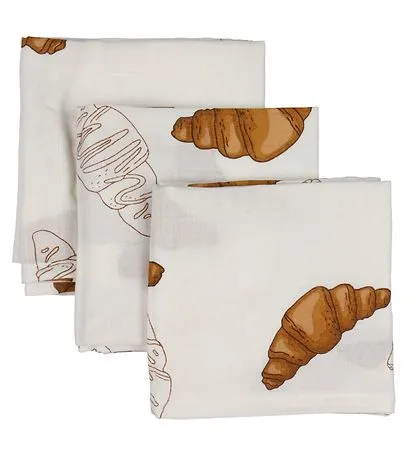 VAC VAC Studio - Organic GOTS certified Muslin Cloths - 3 Pack - Big Croissants VAC VAC Studio - Organic GOTS certified Muslin Cloths - 3 Pack - Big Croissants