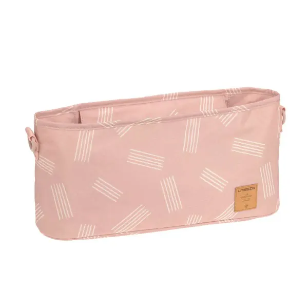 Lassig Buggy (stroller) Organiser, Soft Stripes Rose
