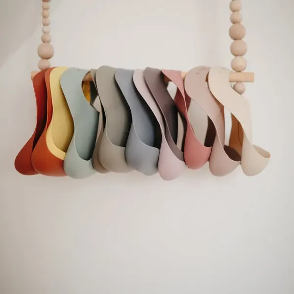 Mushie Silicone Bib Peach Terrazo 2