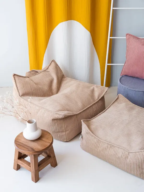 Wigiwama Ottoman - Brown Sugar Corduroy 2