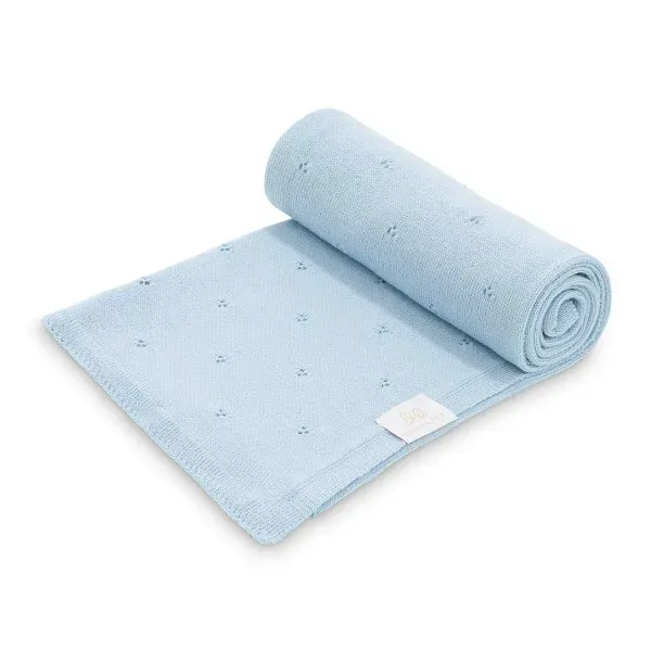 Maylily Merino Wool "Merinolove" blanket - BLUE