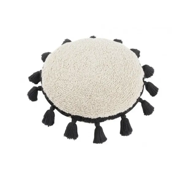 Lorena Canals Washable Cushion Circles Nude and Black 2
