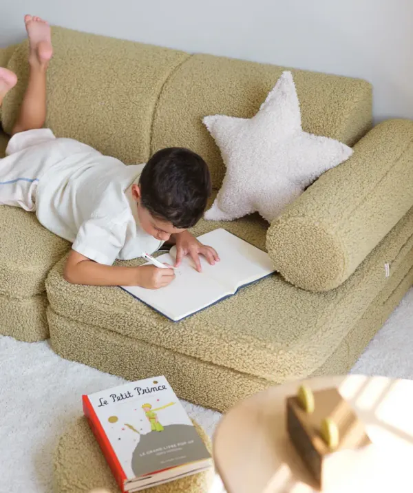 Wigiwama Settee Kids Sofa - Matcha Boucle 2