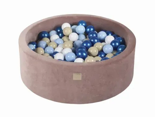 MeowBaby® King Beige Velvet Ball Pit + 200 Balls