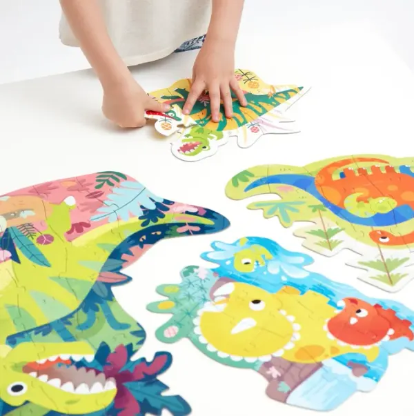 Banana Panda Dinosaur Puzzle - Hands at Play - 4 Large Puzzles 2