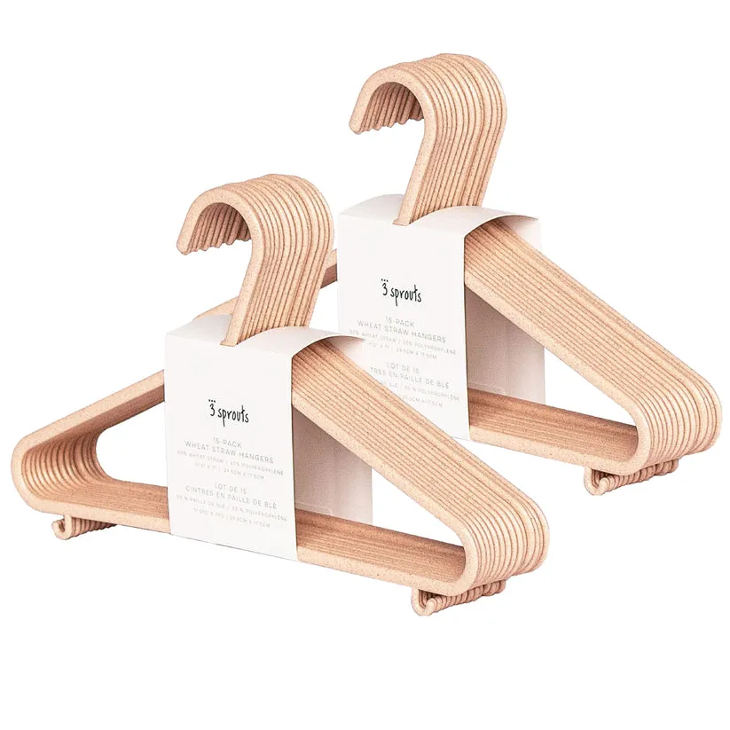 3 Sprouts pink speckles wheat straw hangers (15 per set) 3 Sprouts pink speckles wheat straw hangers (15 per set)