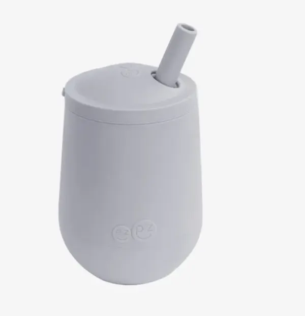 ezpz Mini Cup + Straw Training Set Pewter